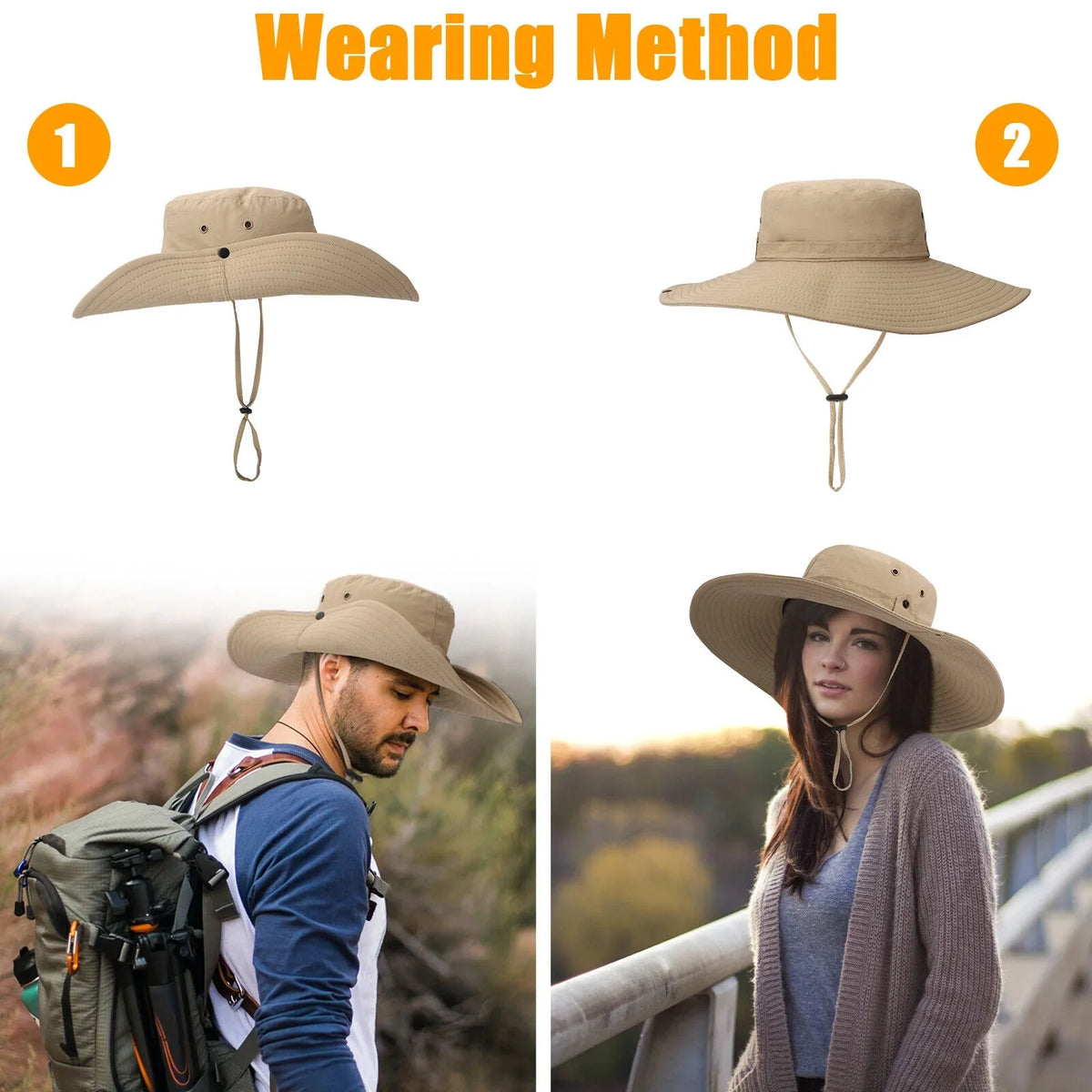 Sun Women Wide Men Hiking Protection for Brim UV Garden Bucket Cap Hat Fishing