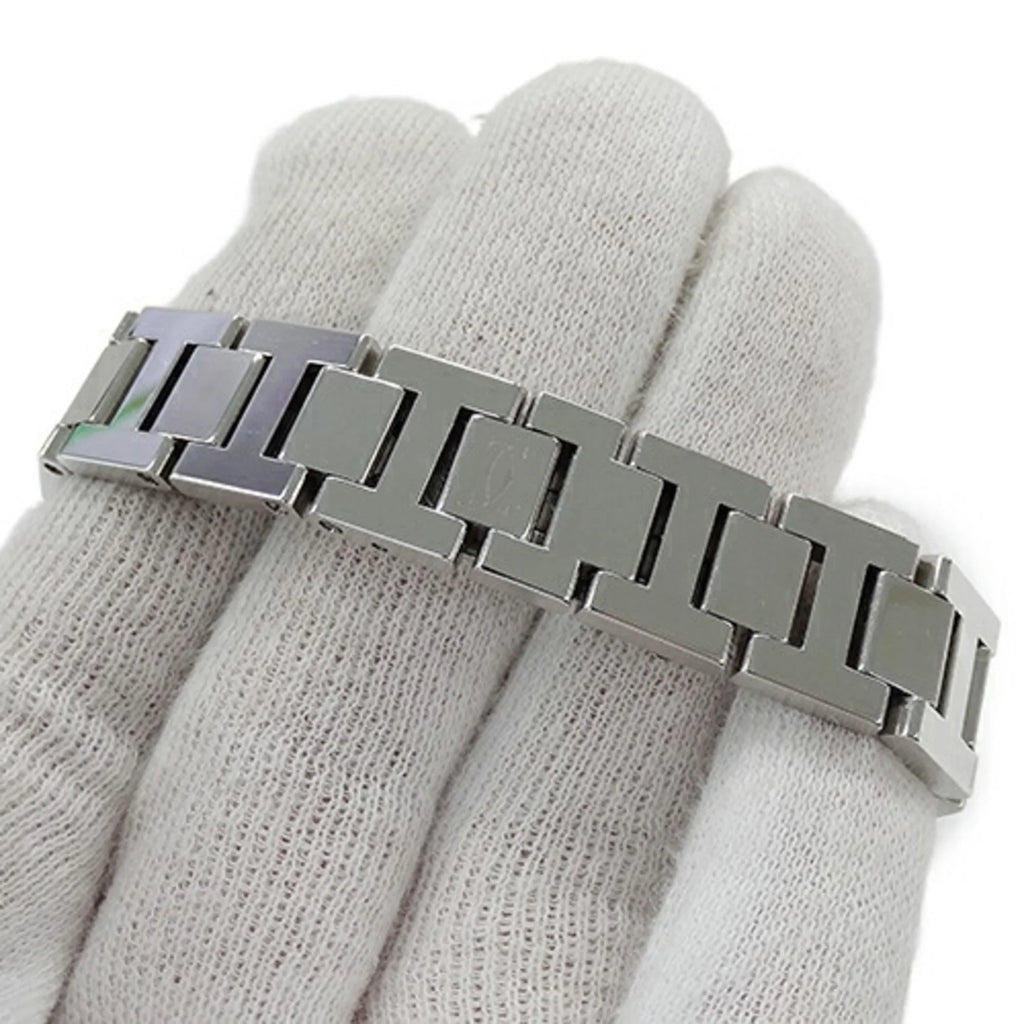 Quartz, W3140007, Miss Ladies Pasha Stainless Polished Pre-Owned (Good) SS, Cartier Steel, Silver, Watch,