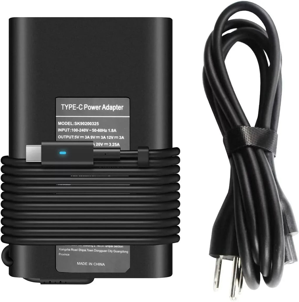 5320 C 7370 5310 Laptop 5290 5420 5179 5520 Adapter 65W 7420 for Dell Type Charger 5400 C Latitude 5285 7410 5480 USB