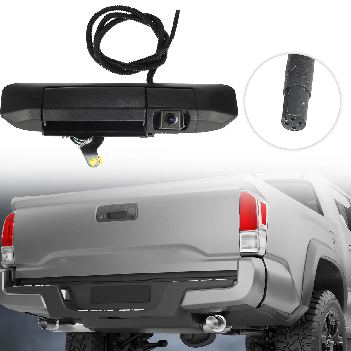 Backup for Black Tacoma Car with Tailgaters Handle 2005-2014 Set 6909004020 Replacement Toyota Tailgate Camera