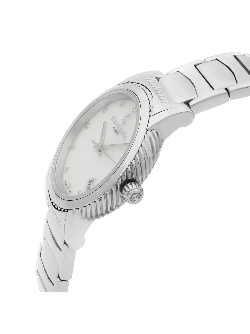 Parisii MOP Dial Ladies Quartz P33S2.920.001 Watch Diamond Charriol Steel White