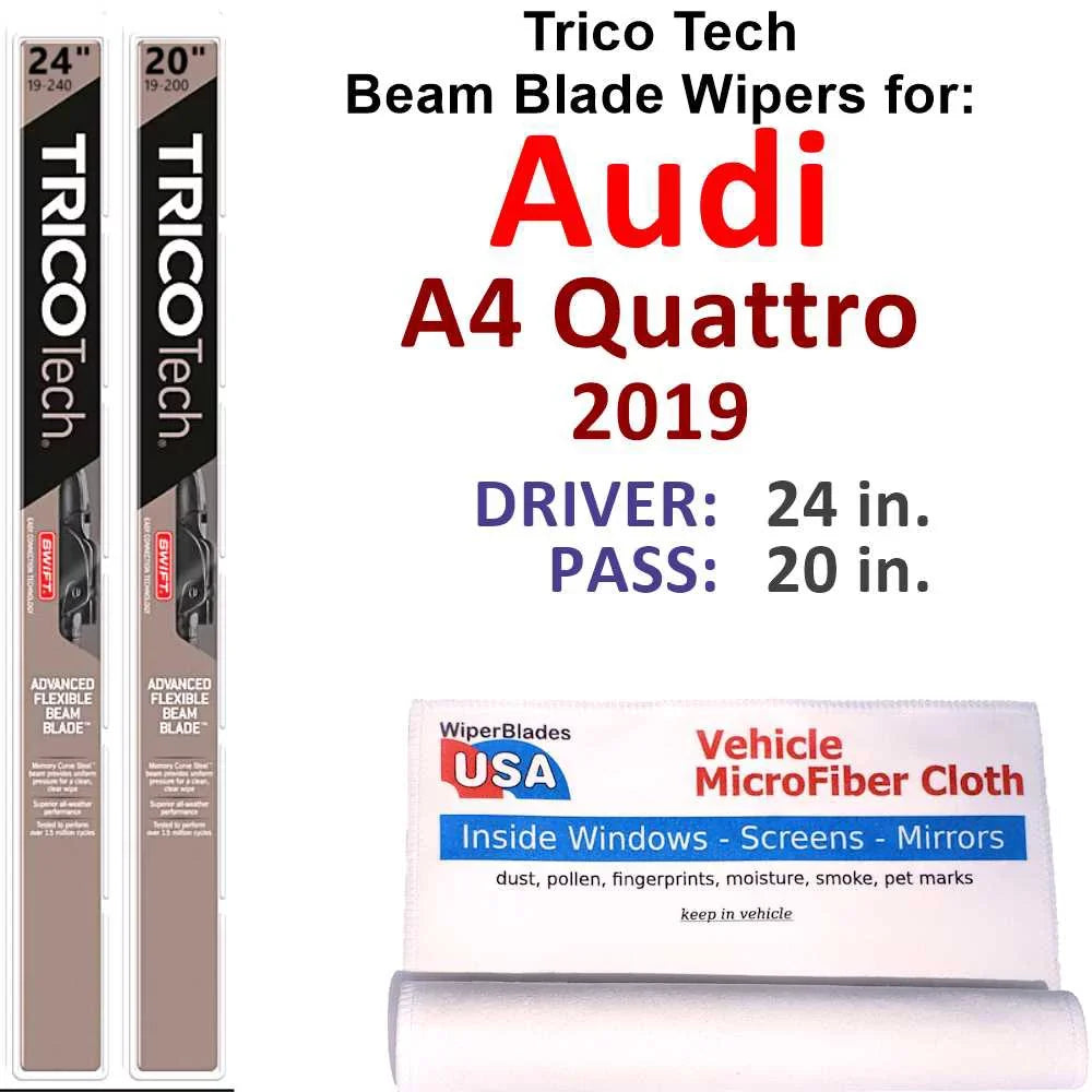 of 2) A4 (Set Audi Wipers 2019 Quattro Blade Beam