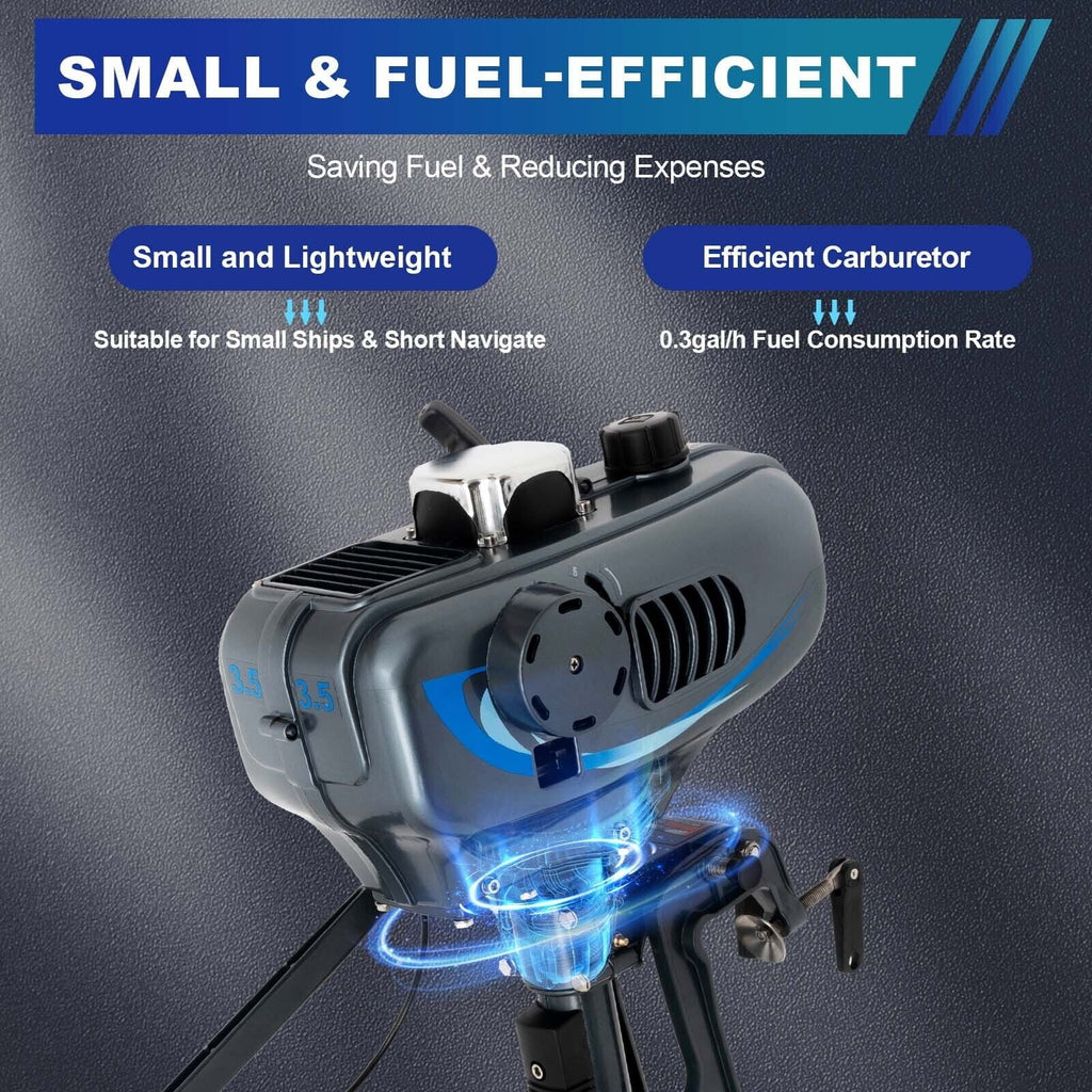 Engine HP 2-Stroke with Boat Motor Boat Engine Water System Fishing Outboard 3.5 Cooling