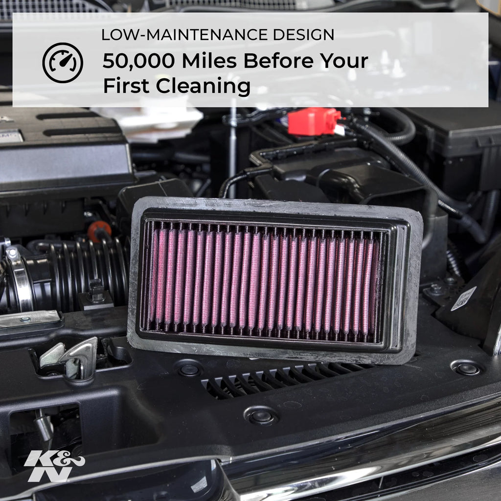 High Engine 33-2483 Chevy/Cadillac 2013-2019 Washable, Replacement Filter: Air Filter: (Impala, XTS), Premium, V6 Performance, K&N