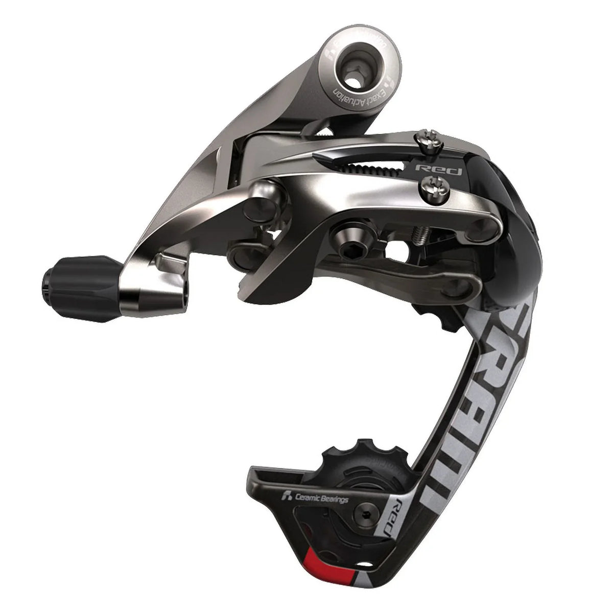 Rear - Derailleur Red 10 Cage, SRAM Speed, Medium Black/Silver WiFli