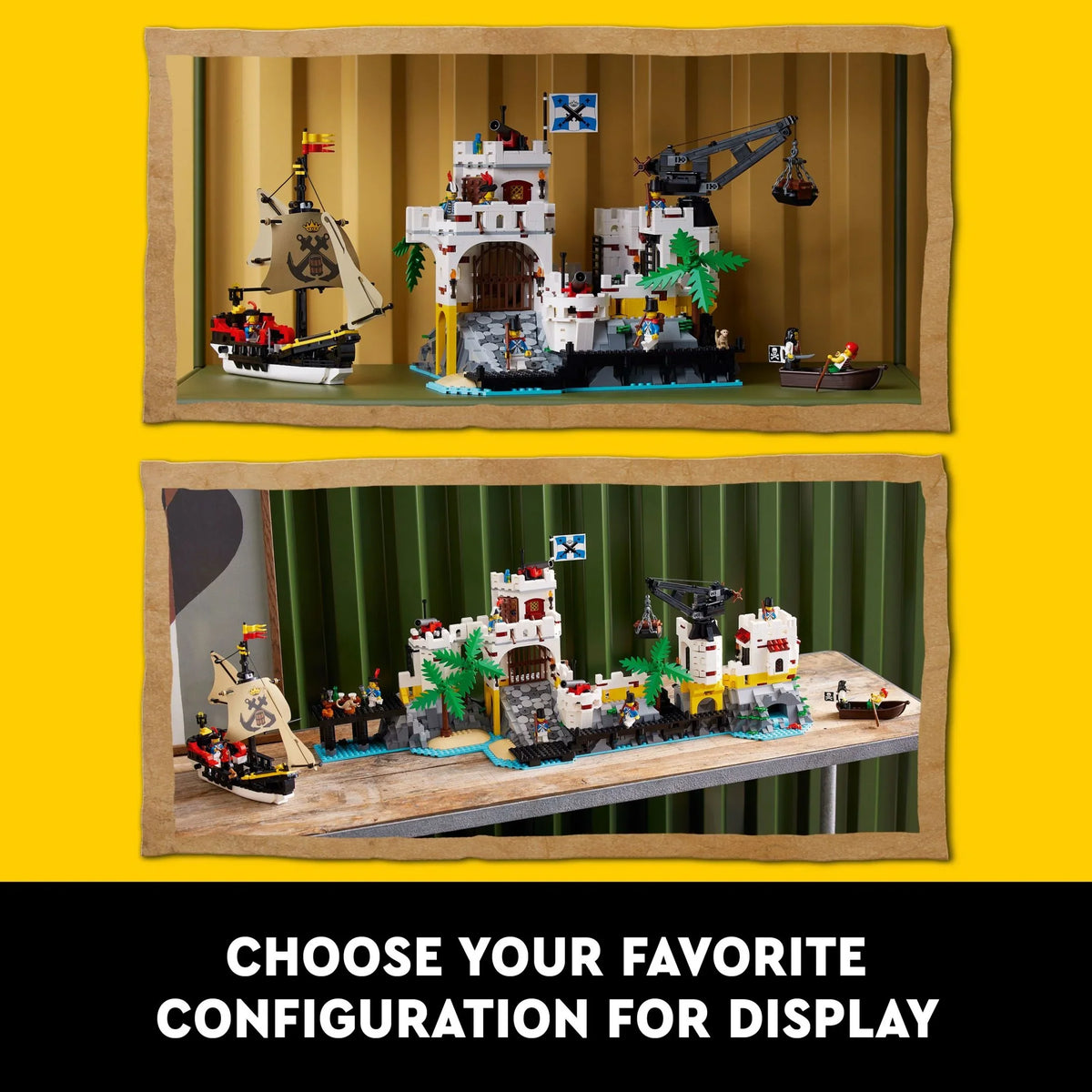 Love Adults Fortress a Gift, Pirate Rewarding Building LEGO for Décor, Who Eldorado Ship Nostalgic Gift Office 8 Icons Kit, Includes Pirate Idea 10320 Minifigures, and Home Project,