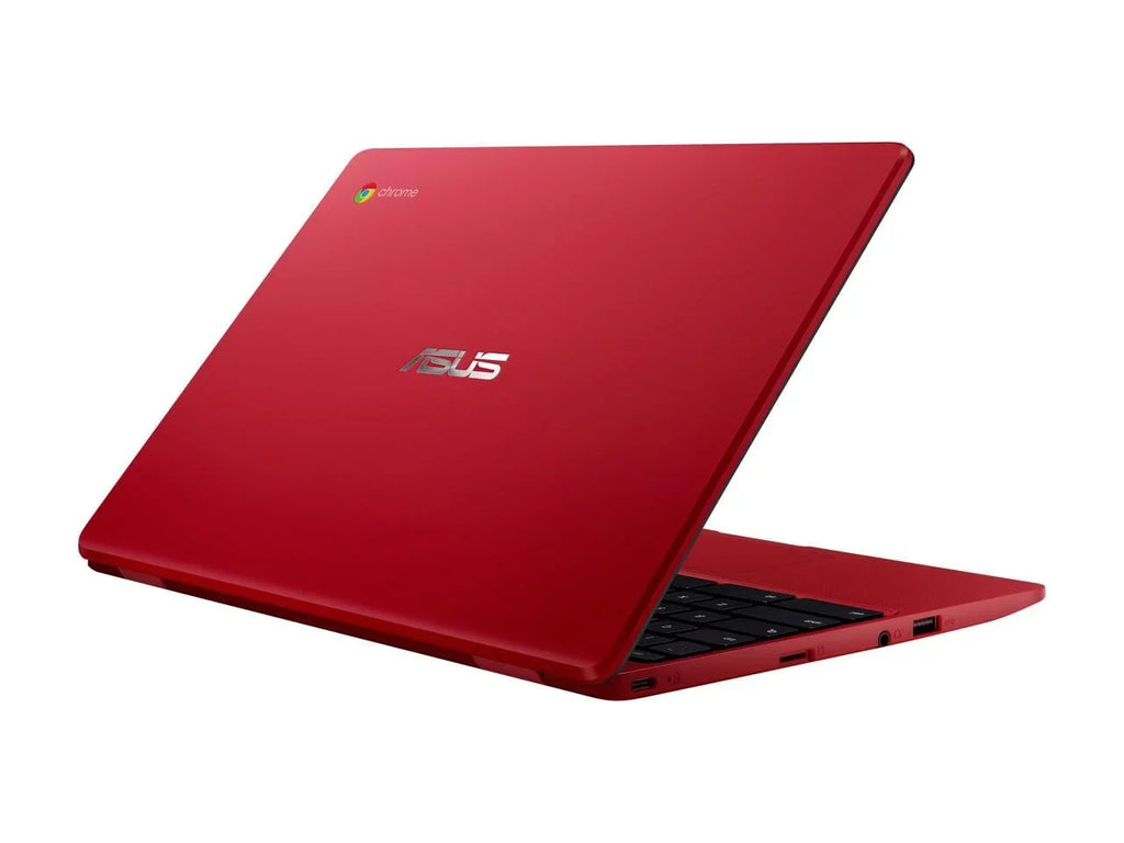 Intel ASUS Red, Chromebook 32GB 4GB Flash Storage, C223NA-DH02-RD Laptop Celeron, in RAM, 12,