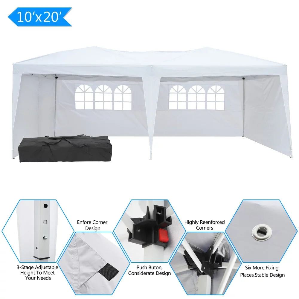 H) - 8.5)ft and x - x 10 Waterproof enjoy x our any 300 durable 250)cm x (L W x 49.83 Stay Windows tent! - dry (600 (20 with Tent event White Folding / x with -