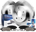 inch Calipers] Caravan Detroit Brake Chrysler Kit Grand Pads: Dodge Rotors [w/SINGLE for Town Rear 12" Ram Brakes C/V Rotor Journey Brake Country & VW Routan Ceramic Disc Replacement Axle - Piston