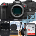 32GB SanDisk C EOS + Card (Body) Accessory R5 ZeeTech Camera Mirrorless with + Memory Canon Cinema 4K Video Case + Bundle