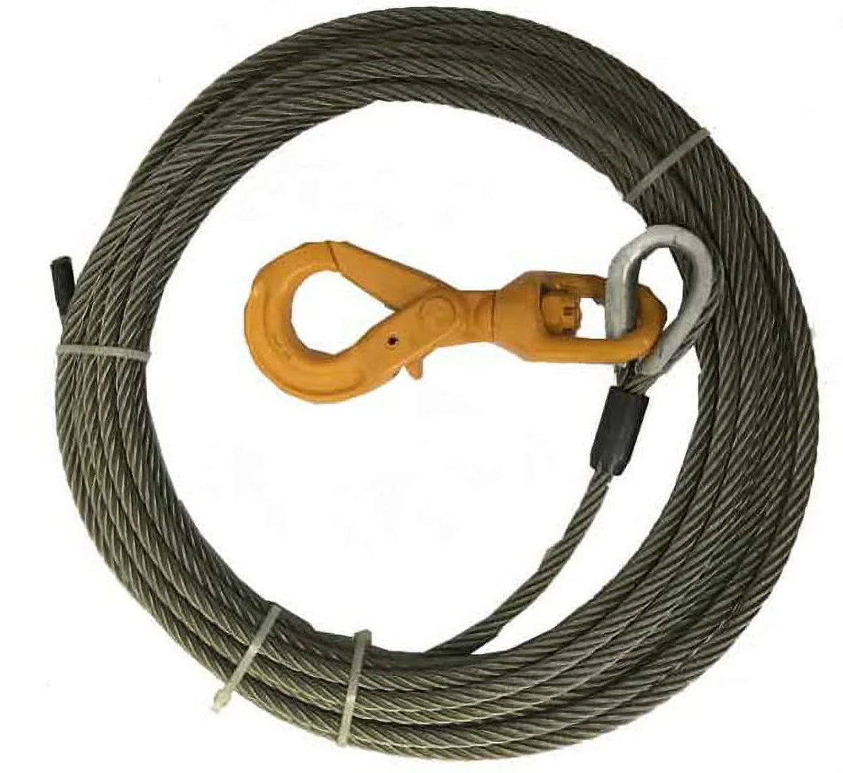 Tow Self 75' lbs Steel Wrecker Rope 15,087 Products x Truck Rollback Ultimate Strength Core Cable Breaking Locking, Winch Mytee 3/8"