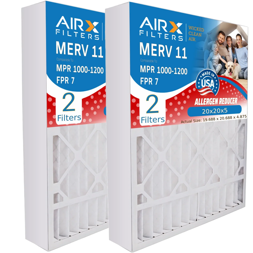 FPR 1000, MPR Pack WICKED 2 Filter Filter with USA 1200 Made 20x20x5 000-0448-003 MPR CLEAN 7 FILTERS AIRX Air to 20x20x5 MERV & Comparable Premium by Skuttle 11 AIR. Compatible Furnace