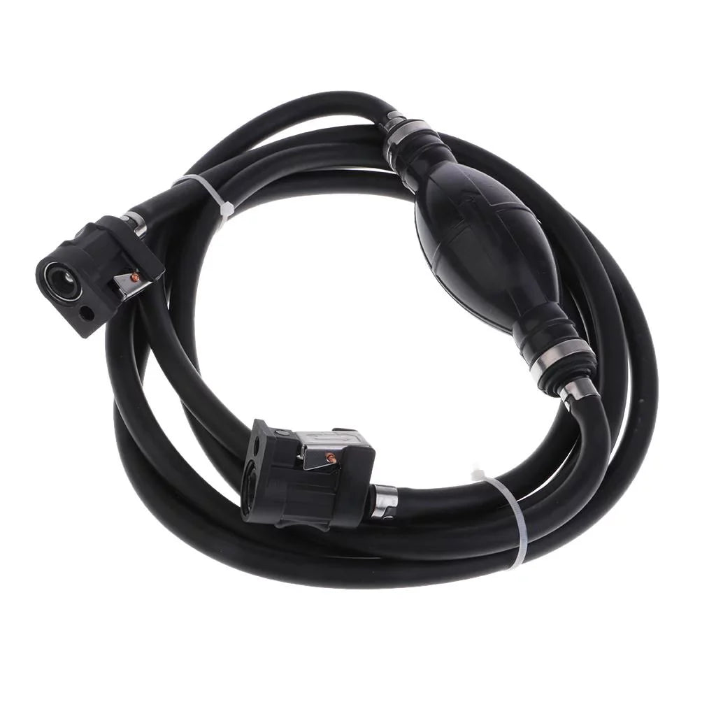 with Connector Outboard Black, Fuel Bulb Hose Motor Boat Primer Motors Line And - 6.5x11mm
