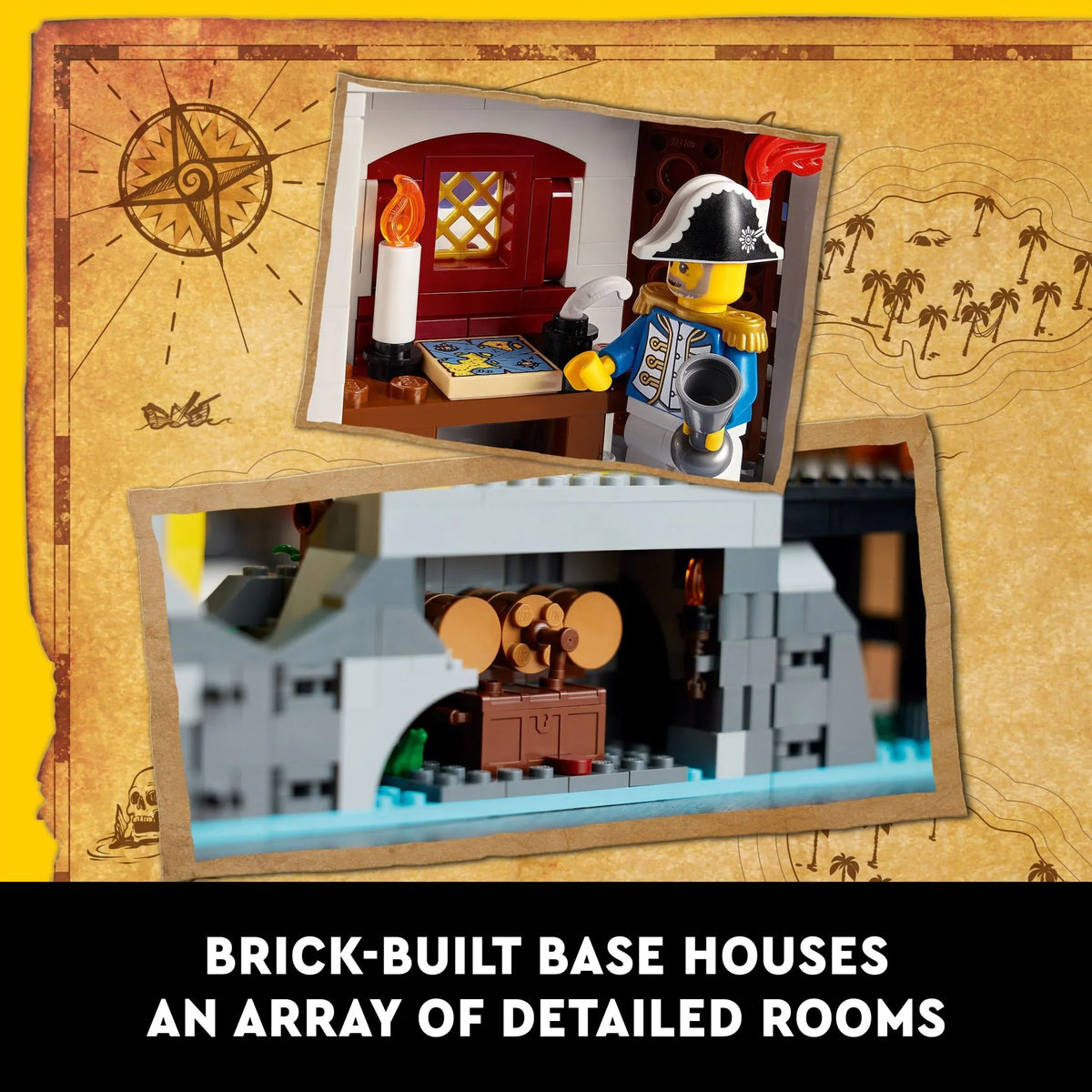Love Adults Fortress a Gift, Pirate Rewarding Building LEGO for Décor, Who Eldorado Ship Nostalgic Gift Office 8 Icons Kit, Includes Pirate Idea 10320 Minifigures, and Home Project,