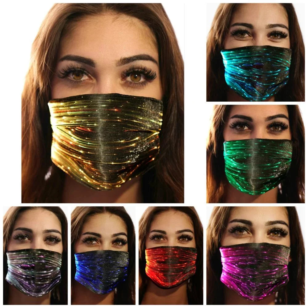 Party Mask Fashion 106332 Inc. - Western LED Black
