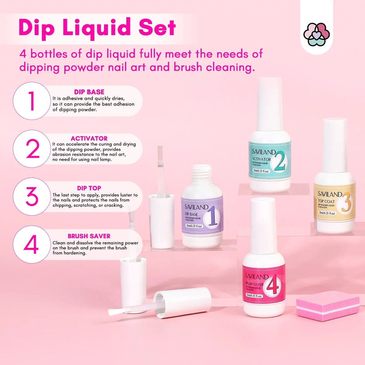 Powder Top Kit Kit Electric Base Coat Liquids Drill Powder and Drill and Dip Set, with Saviland Oil Powder Dip - Nail Keratin Nails 30 Cuticle Colors Dipping with Activator