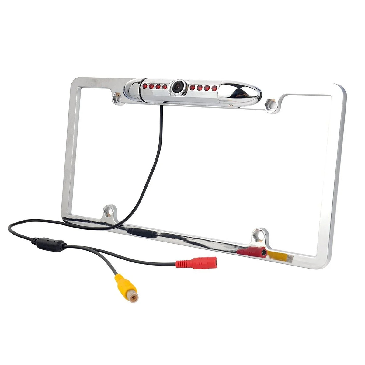 Sensitive CAM2100S 170° Frame Waterproof Angle Car Backup Night High Plate Viewing Vision Universal Absolute License Reverse 8 Mount Aid Plate License Camera Chrome View Frame LED Rear IR Parking