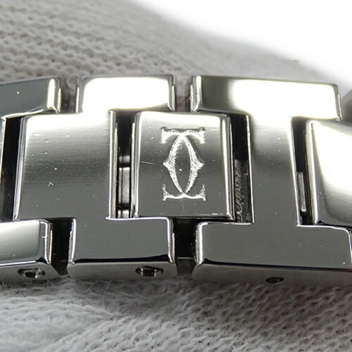 Quartz, W3140007, Miss Ladies Pasha Stainless Polished Pre-Owned (Good) SS, Cartier Steel, Silver, Watch,