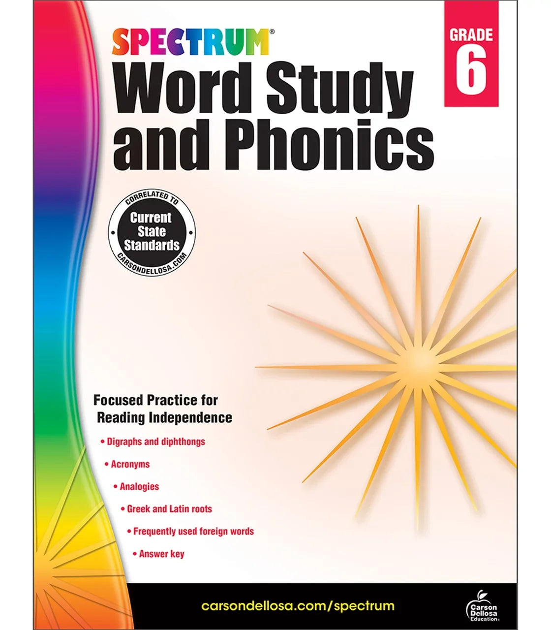 Phonics Spectrum Grade 6 Paperback and Study Word Workbook