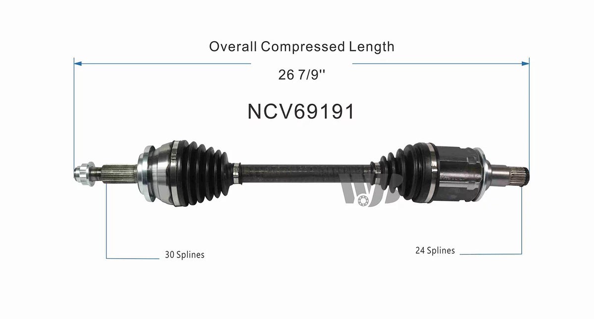 Toyota Assembly WJB Front Axle Shaft Built 2022 For NCV69191 w/Japan 2021 Left CV RAV4