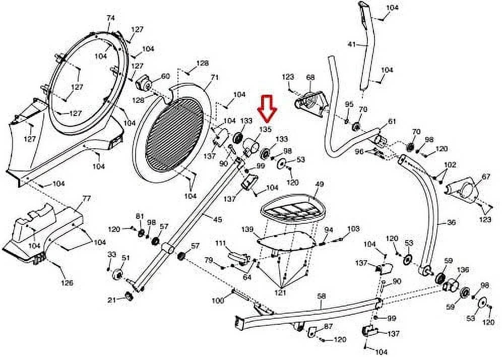 NordicTrack Icon E 334962 14.7 Bracket Elite Roller W Works Fitness, 17.7 14.5 Health Inc. ARM & Elliptical Flex