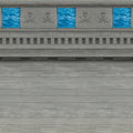 Gray Themed Pirate Stone Party Central 30' Ship Pack Photo 6 and Backdrops Aqua Blue of