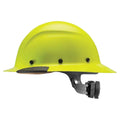 Hard HDF-18HV Brim HiVis with Lift Yellow Hat Full Safety Suspension Ratchet DAX