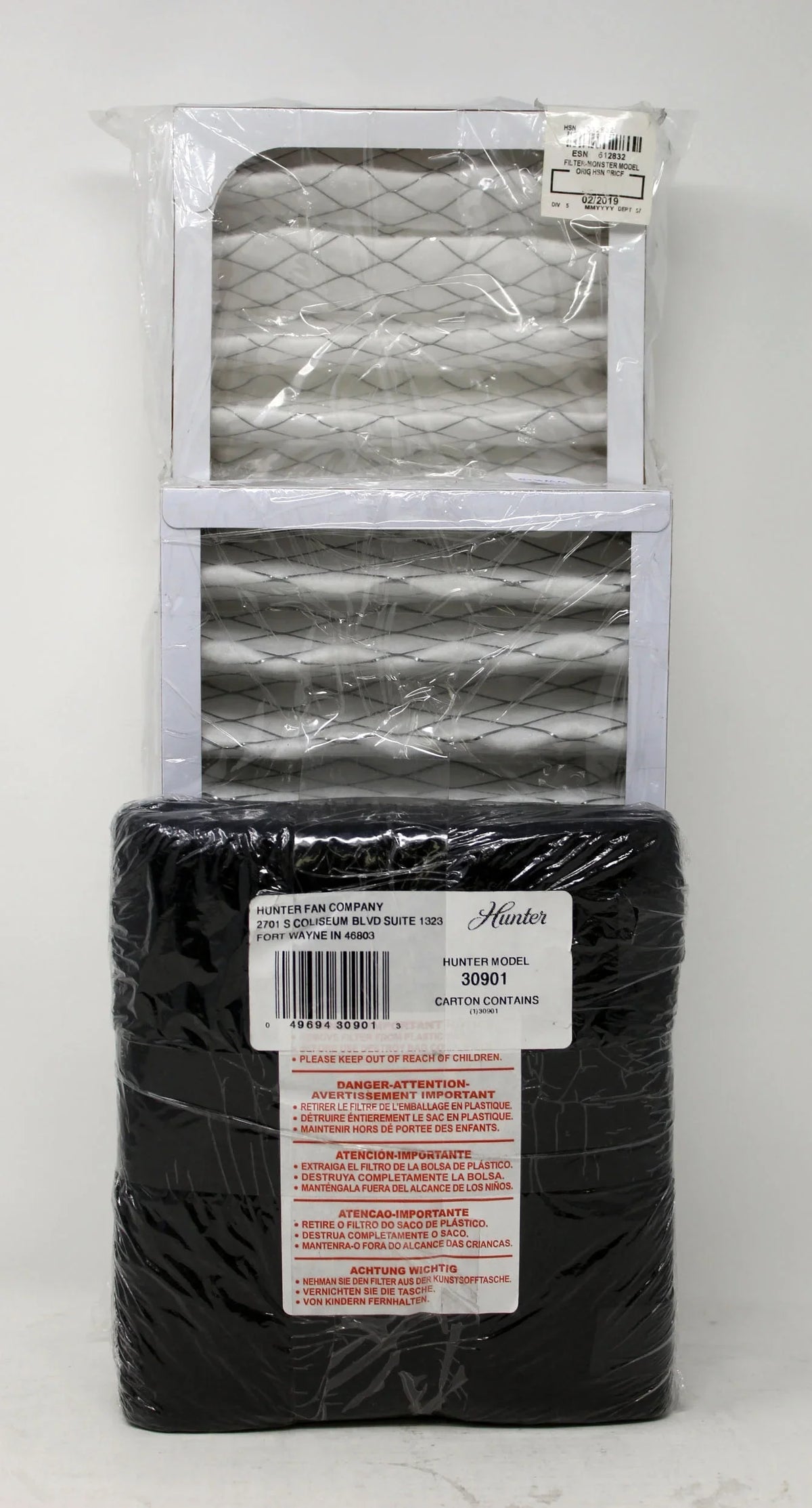 Pack Replacement Model 30976 Monster HEPA Filter Air Purifier Hunter