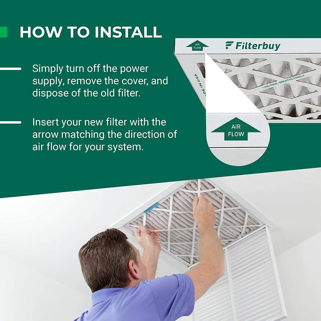 24x25x1 AC (5-Pack) HVAC 11 Furnace Filters MERV Air Filterbuy Pleated
