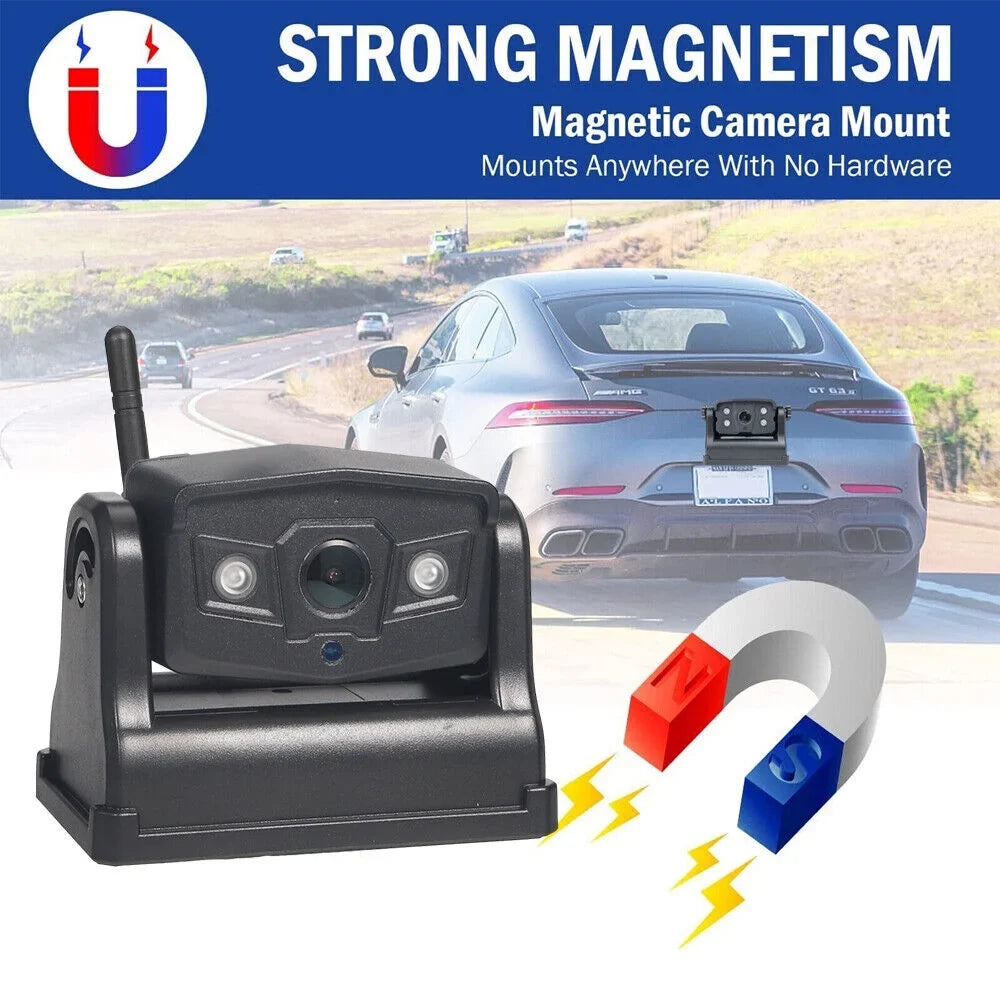 Battery 9600mAh View JahyShow Magnetic Front/Rear Wireless, High-Capacity Backup Camera, WiFi