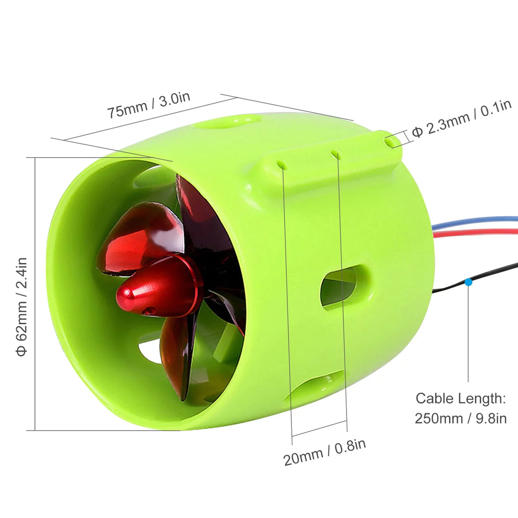 Underwater Aibecy Motor Propellers for Waterproof Nest Specific Electric Ship 1000KV Drive 4-Blade Included Bait Brushless Boat