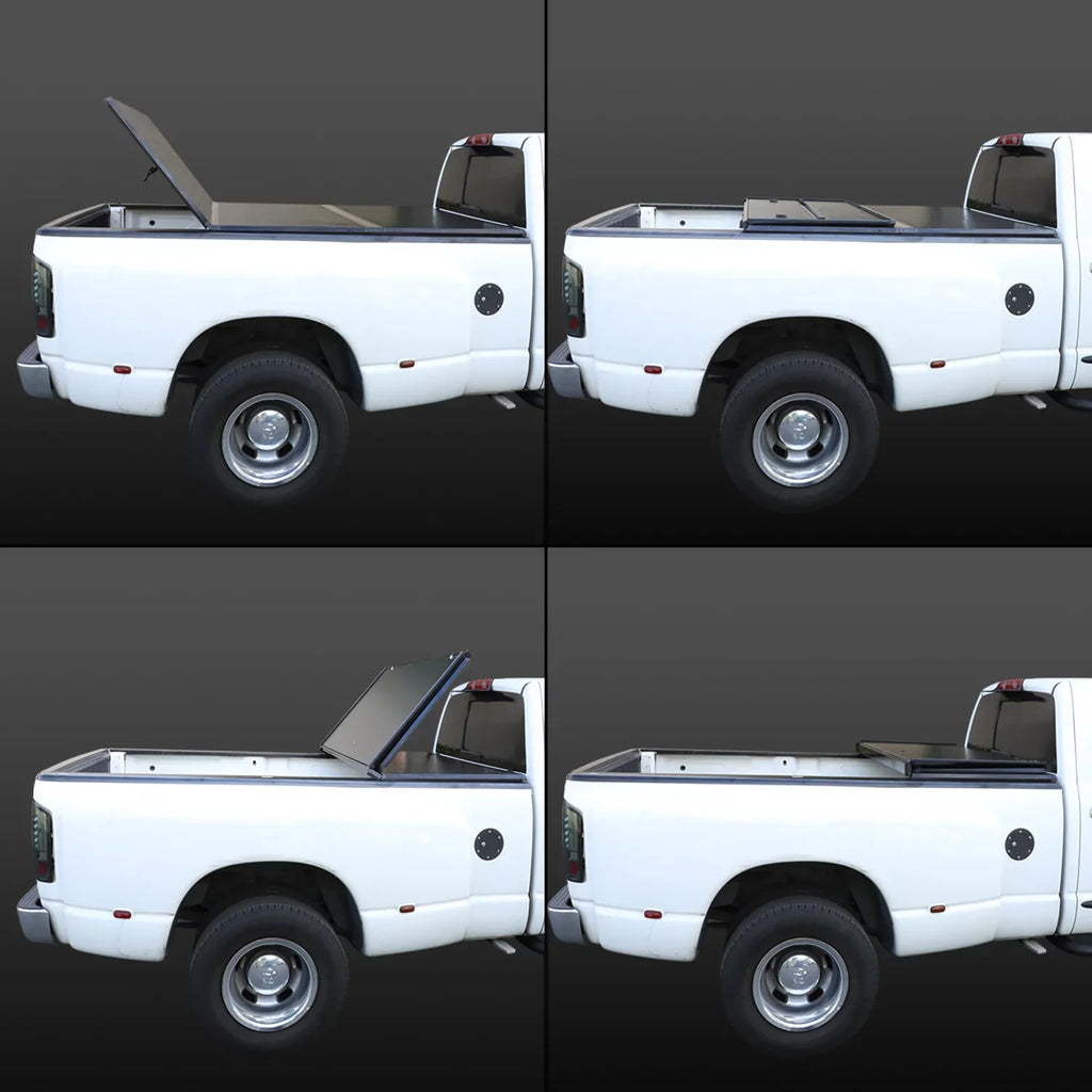 Ford 2021 Top Frame Tonneau to Short Powdercoated Tri-Fold Bed 20 Hard DNA Black Aluminum Truck 5Ft FRP TTC-HARD-090 For Motoring 2019 Cover Ranger
