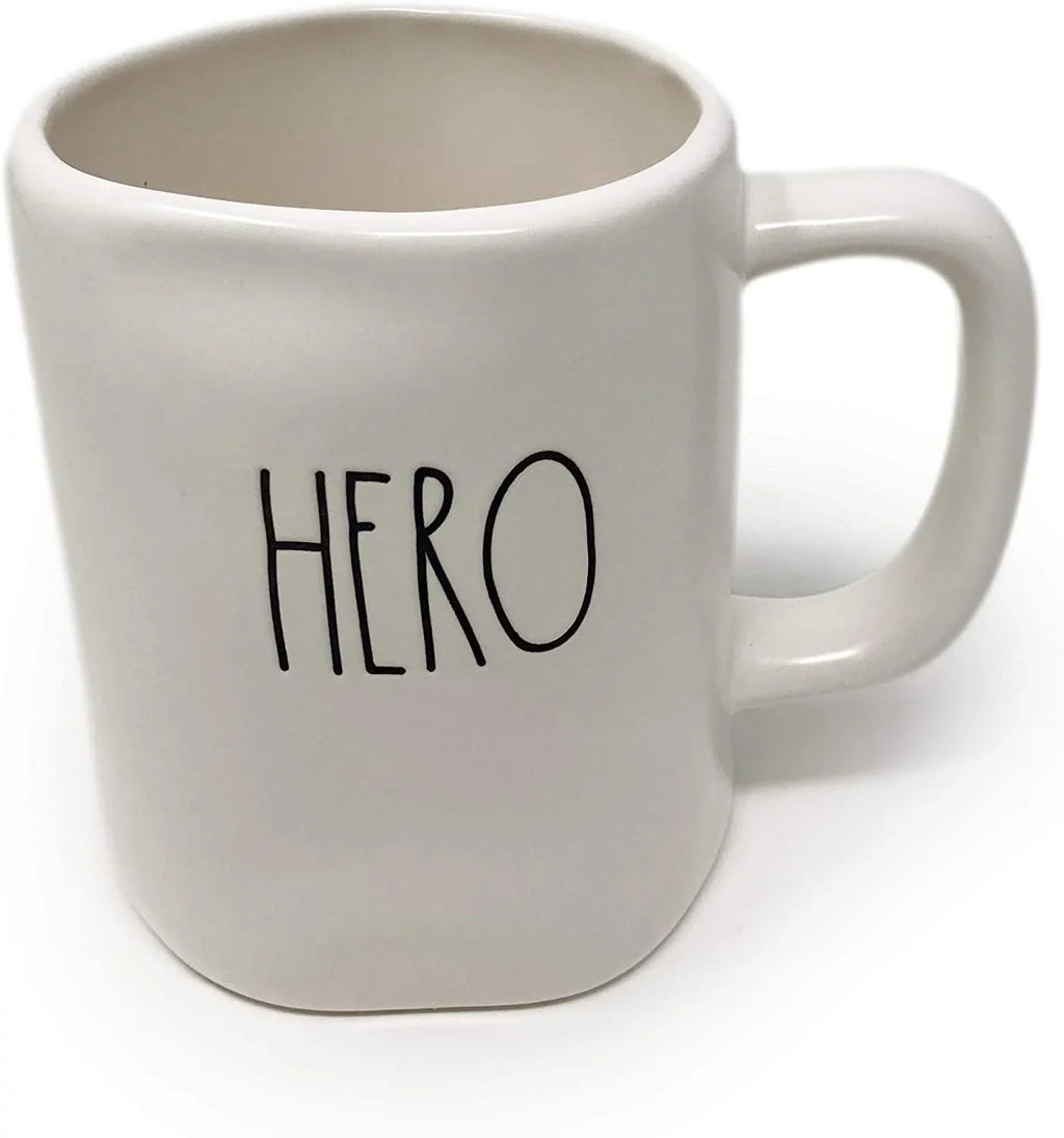 Mug with Letter Dunn HERO LL Black DOCTOR Tea Mug Rae Ceramic White