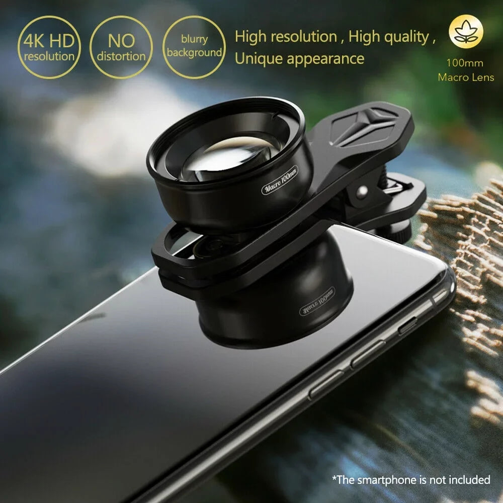 Detachable Alloy Camera Multi-Layer 4K Shooting Macro 40MM-70MM Clip Cellphone External Aluminum Lens Accessory Lens HD Distance Optical Coated