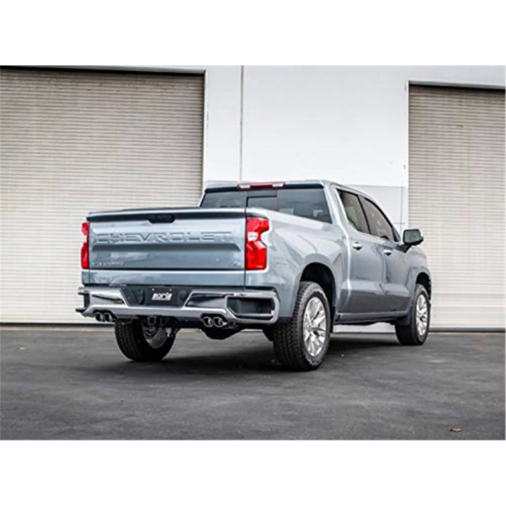 2019 & Exit System Quad SS Rear 1500 Silverdo 6 140782 Exhaust with Borla for Cat-Back Sierra
