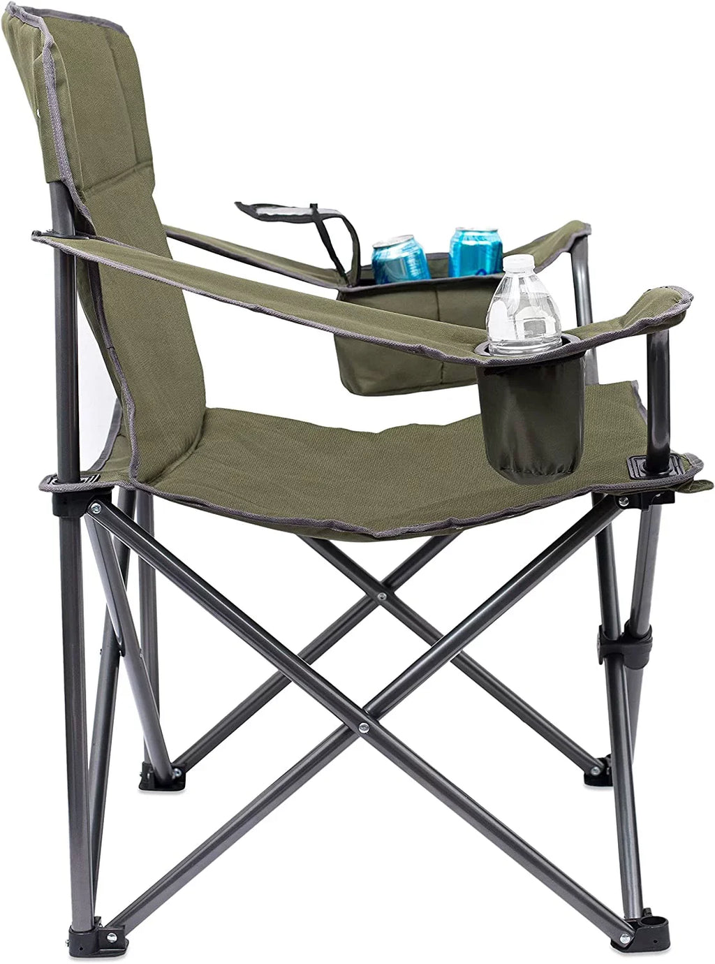 Best Bag Chair Camping Insulated Case Folding - Cooler XL - Duty - Green - - - - Wide Holder Cup Internet's Padded Extra Outdoor Quad Sports - Heavy Carrying Beach - -