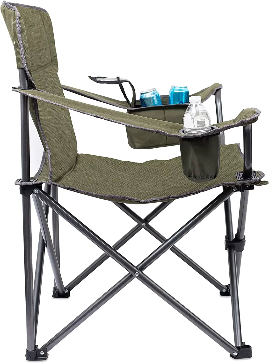 Best Bag Chair Camping Insulated Case Folding - Cooler XL - Duty - Green - - - - Wide Holder Cup Internet's Padded Extra Outdoor Quad Sports - Heavy Carrying Beach - -