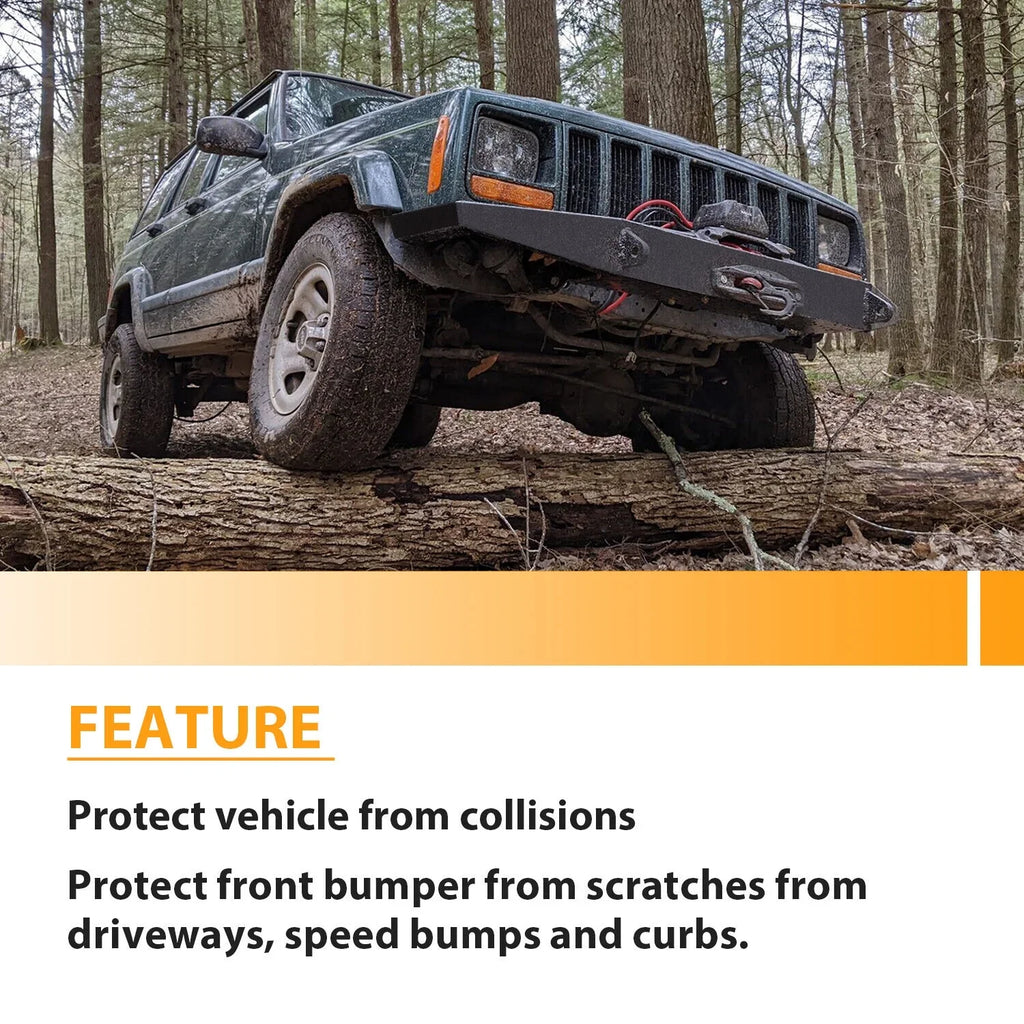 Metal Mount Plate Winch Jeep Front XJ Bare DIY Bumper for 1984-2001 Cherokee KOJEM Kit