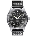 Automatic Men's Dial Textured RTS320 200M Pilot Ratio Leather Watch Black Skysurfer