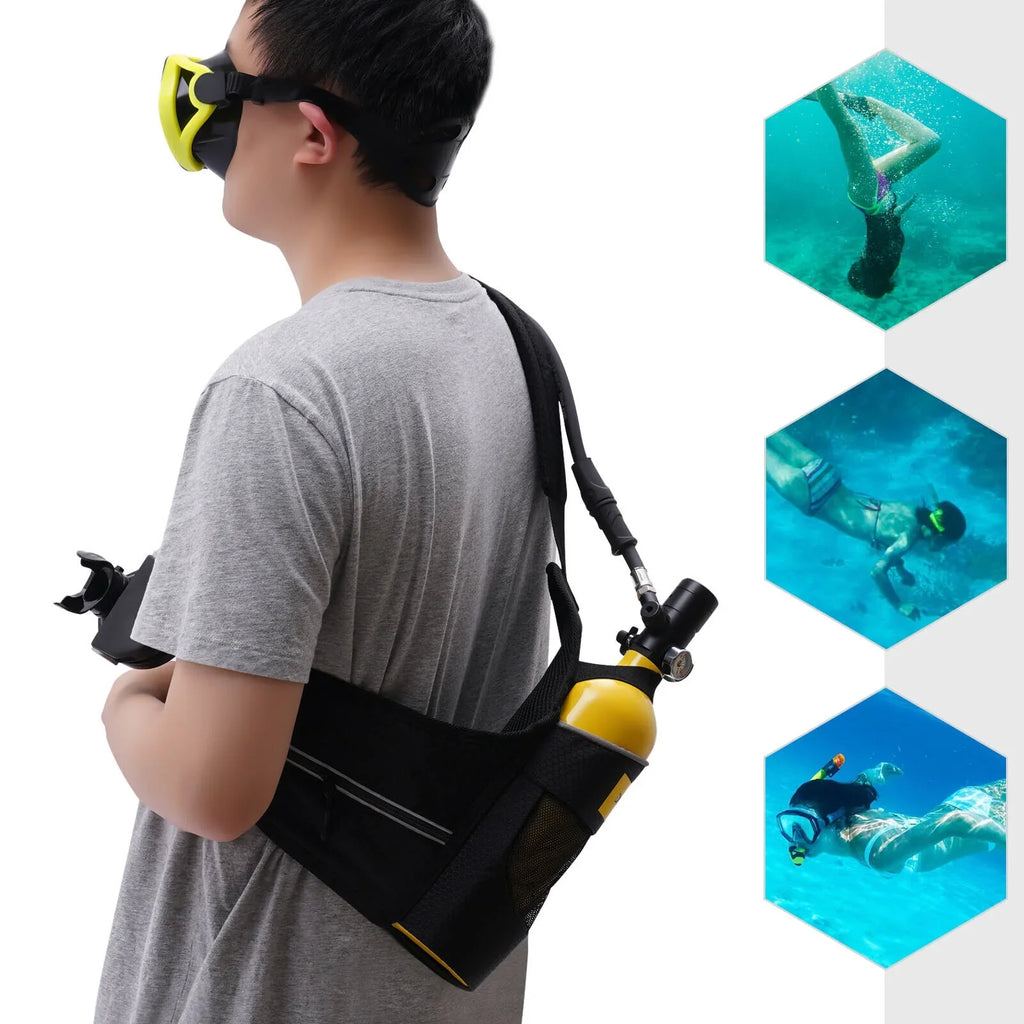 Scuba Underwater Scuba Kit Portable Tank Gear Mini 1L 32.8ft Reusable Deepest Diving