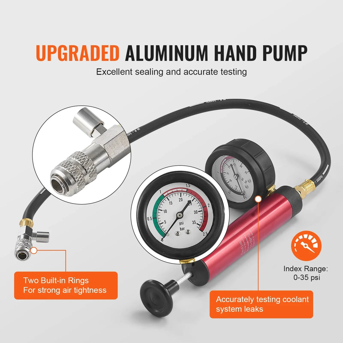 Refill Adapters Purge Radiator With Coolant 14 Pcs Vacuum BENTISM Pressure Tester