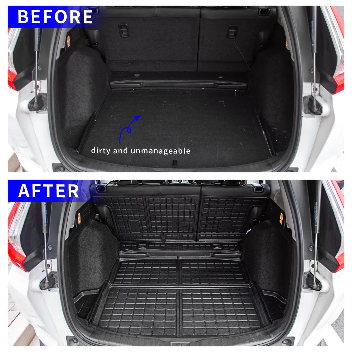 Mats) Rear Fuel Mat Back 2021 + Trunk Seat Honda 2017-2022 Weather TPE Cargo All Trunk Fit Mats Accessories Protector Liner Liner Backrest Cover CR-V (Trunk CRV