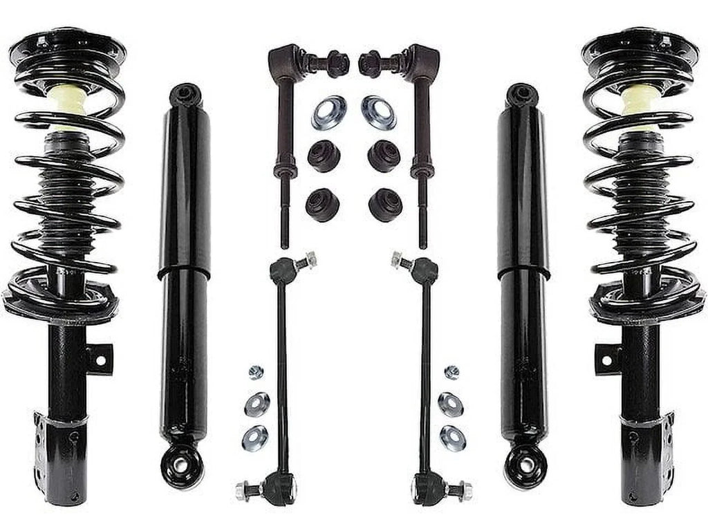 8 Piece Shock and Rear 2017 Strut (Models Sport Only) 2009 2008 Bar - Compatible without with - Equinox Chevy Wheels Coil and 2012 Front Suspension Link and Kit - Spring Sway 19 2010 2011 Inch
