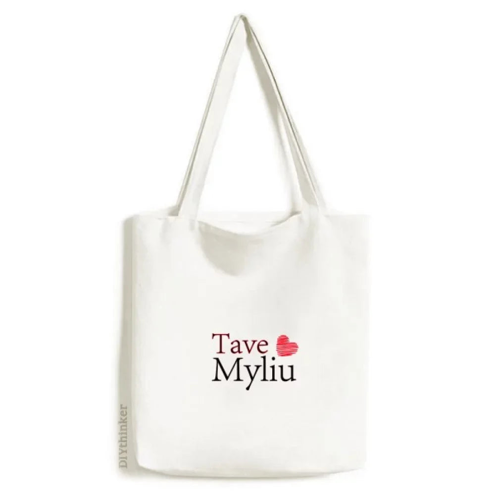 Satchel Language Handbag Bag Mandarin Shopping Myliu Casual Tote Canvas Lithuanian Tave