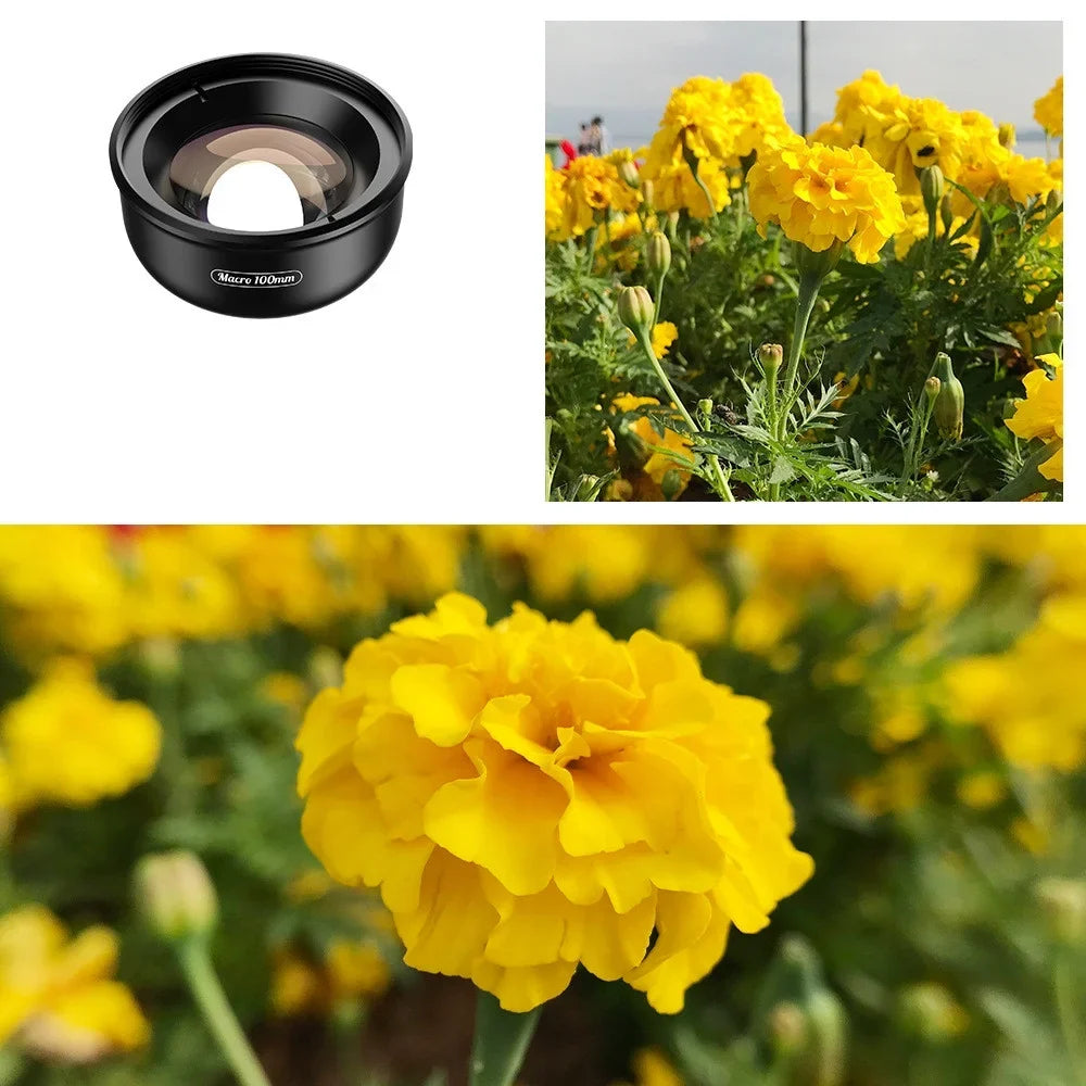 Detachable Alloy Camera Multi-Layer 4K Shooting Macro 40MM-70MM Clip Cellphone External Aluminum Lens Accessory Lens HD Distance Optical Coated