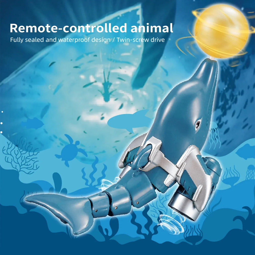 Click Pool Remote Head /one Animal Waterproof Head Head Waterproof Boat Water River Boat Water Ball Kids Toy Boat Kids Pool Toy Water Remote Dolphin boat,Demo Remote Animal