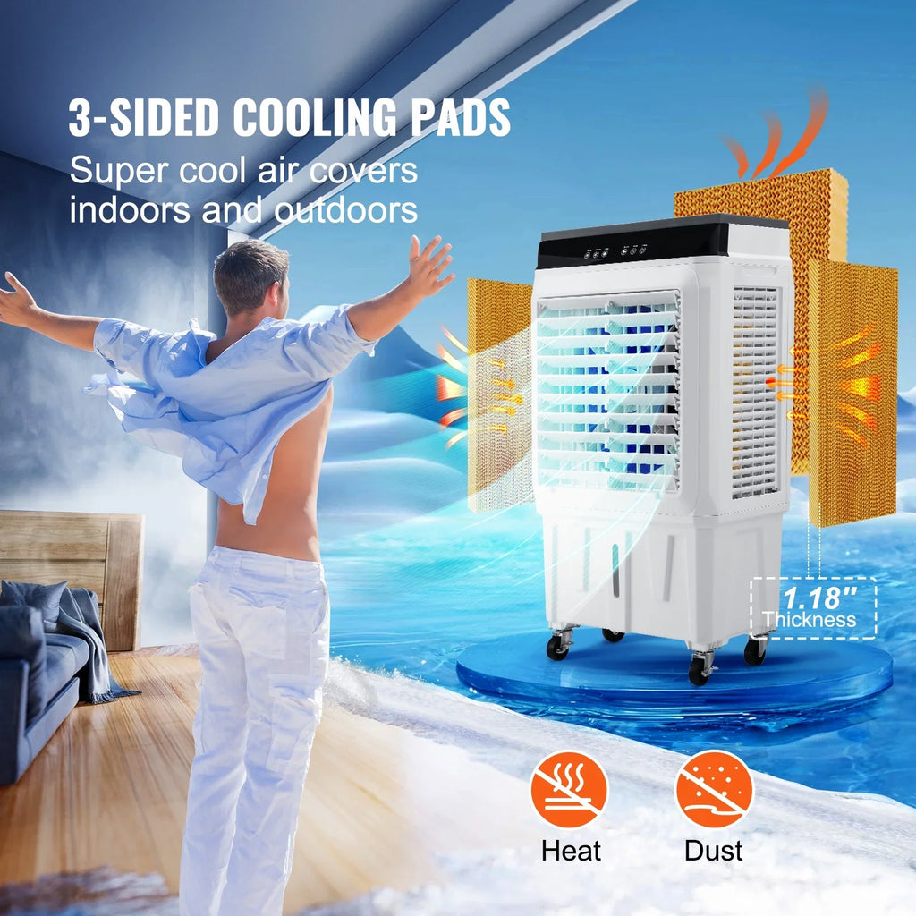 Timer Gal Humidifier SKYSHALO 7 12h Cooler CFM Evaporative 3-in-1 Air Swamp 2100 Cooler