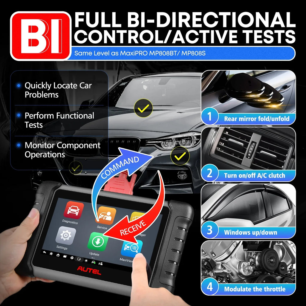 MK808S OE MK808Z FCA same Android 2 RK3566 64GB with Diagnostic Autel 11 Year & 4GB All Bidirectional MaxiCheck Update, MX808S as 4-Core Tool Autoauth System 3000+ Scan,