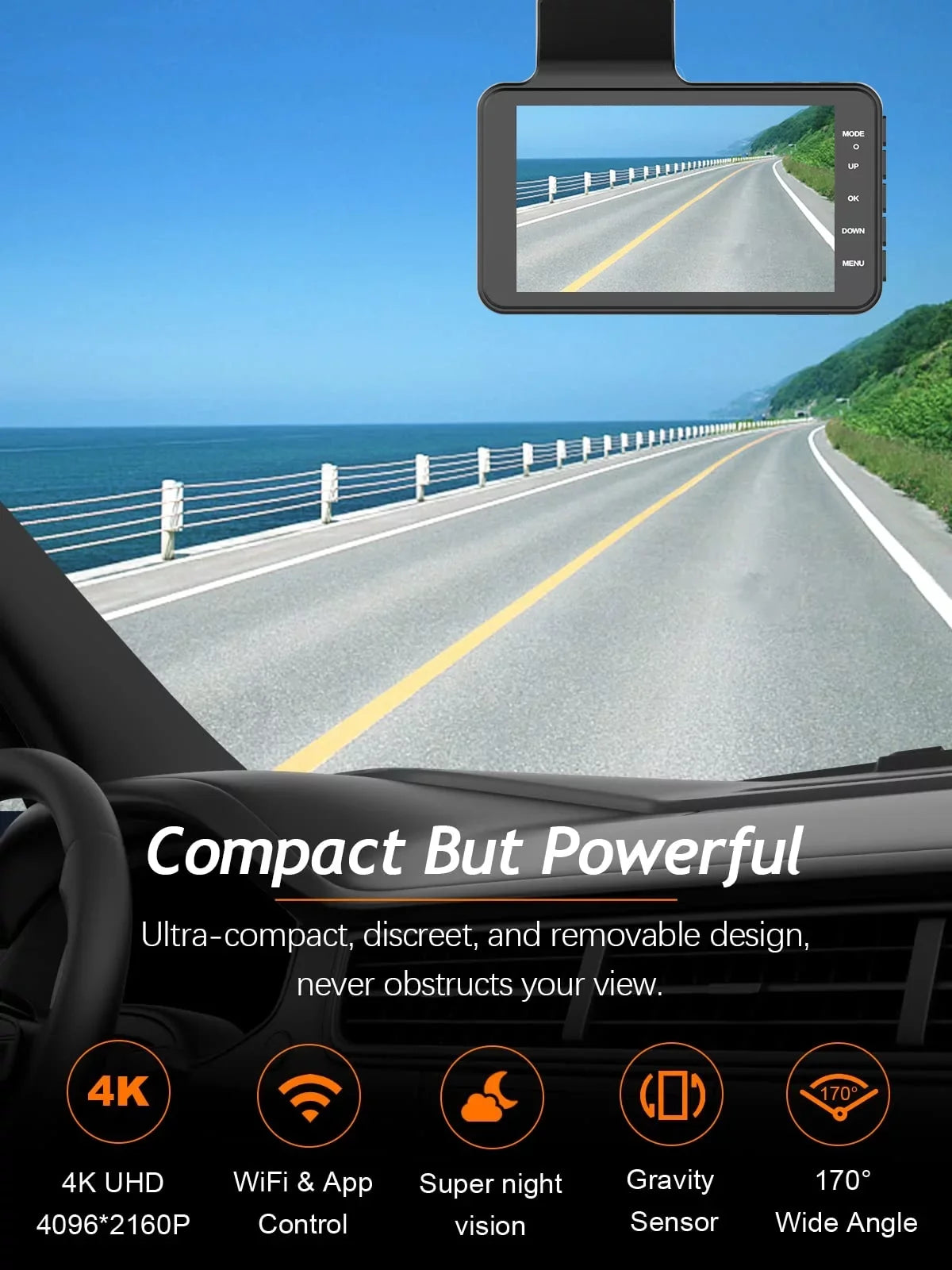 inch installation vision dash front HD and free recorder New night lens rear driving wholesale dual 4 camera