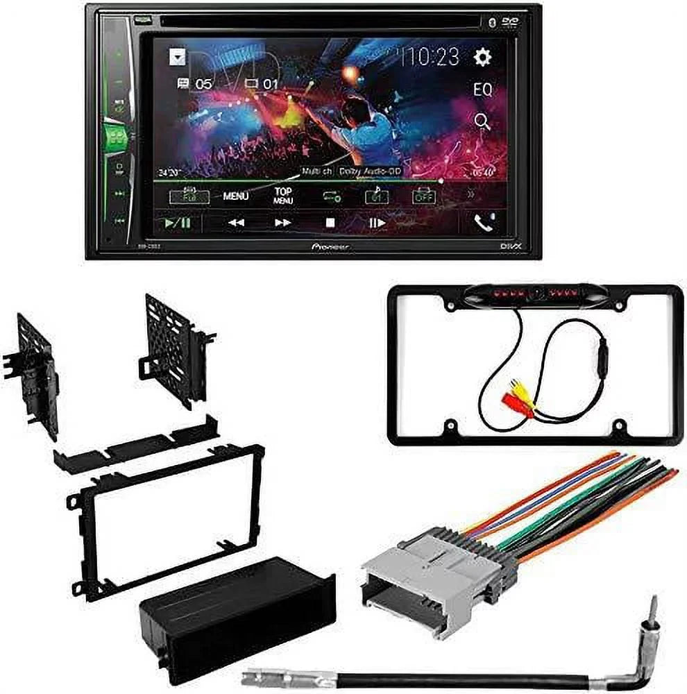 Kit/in-Dash Pickcup Stereo Digital Pioneer 6.2" KIT4854 DVD/CD for Chevrolet Touchscreen W/ AM/FM with Receiver Media S-10 Bundle 2002-2004 Car Bluetooth/Backup Double Camera/Install DIN AVH-241EX